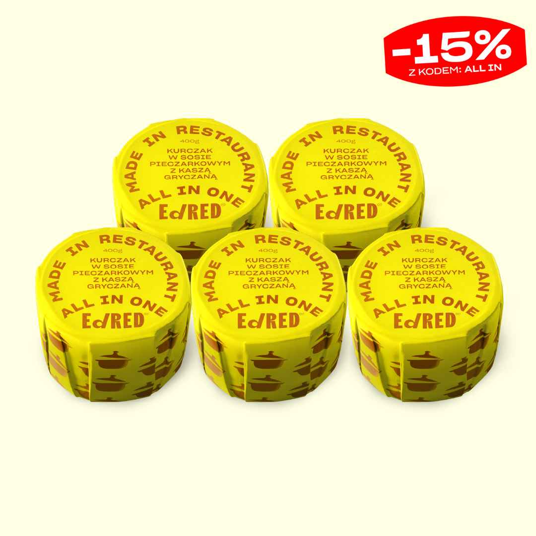 5 X KURCZAK W SOSIE PIECZARKOWYM Z KASZĄ GRYCZANĄ