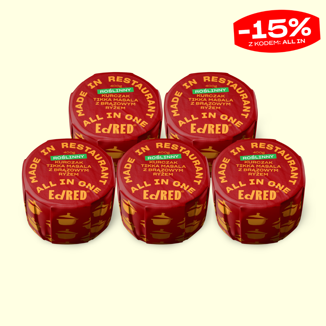 5 X ROŚLINNY KURCZAK TIKKA MASALA Z BRĄZOWYM RYŻEM