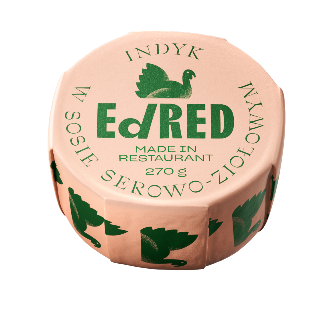 Indyk w sosie serowo-ziołowym