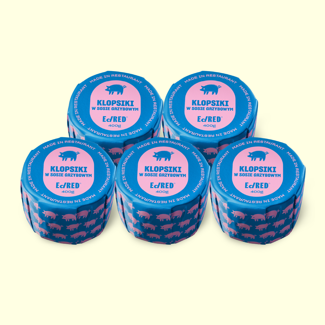 5X KLOPSIKI WIEPRZOWE W SOSIE GRZYBOWYM