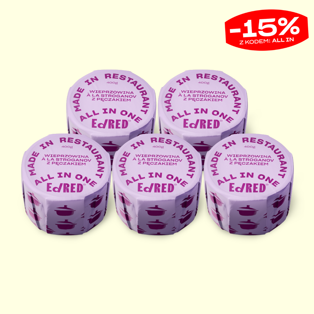 5 X WIEPRZOWINA ALA STROGANOV Z KASZĄ PĘCZAK