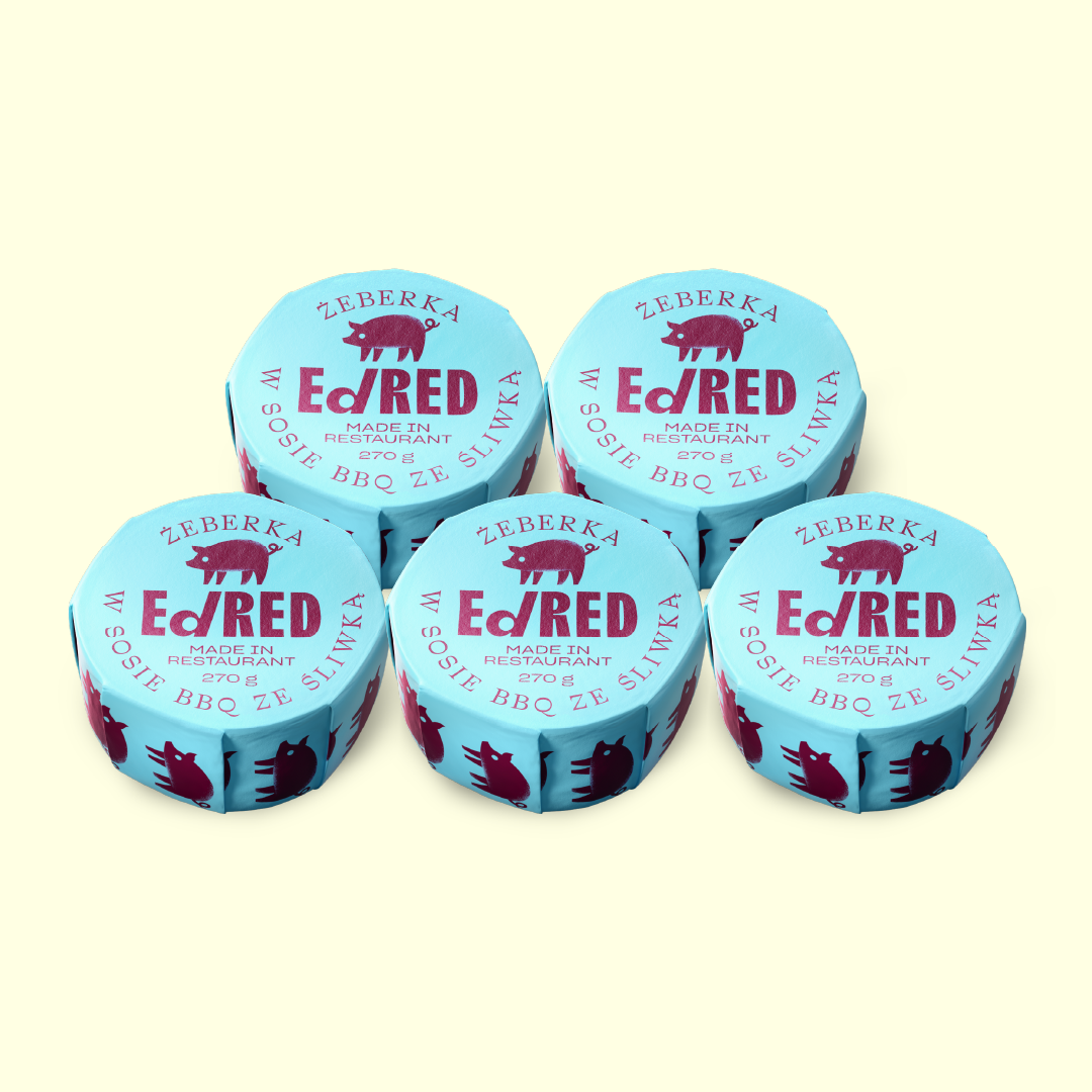 5X Żeberka w sosie BBQ ze śliwką