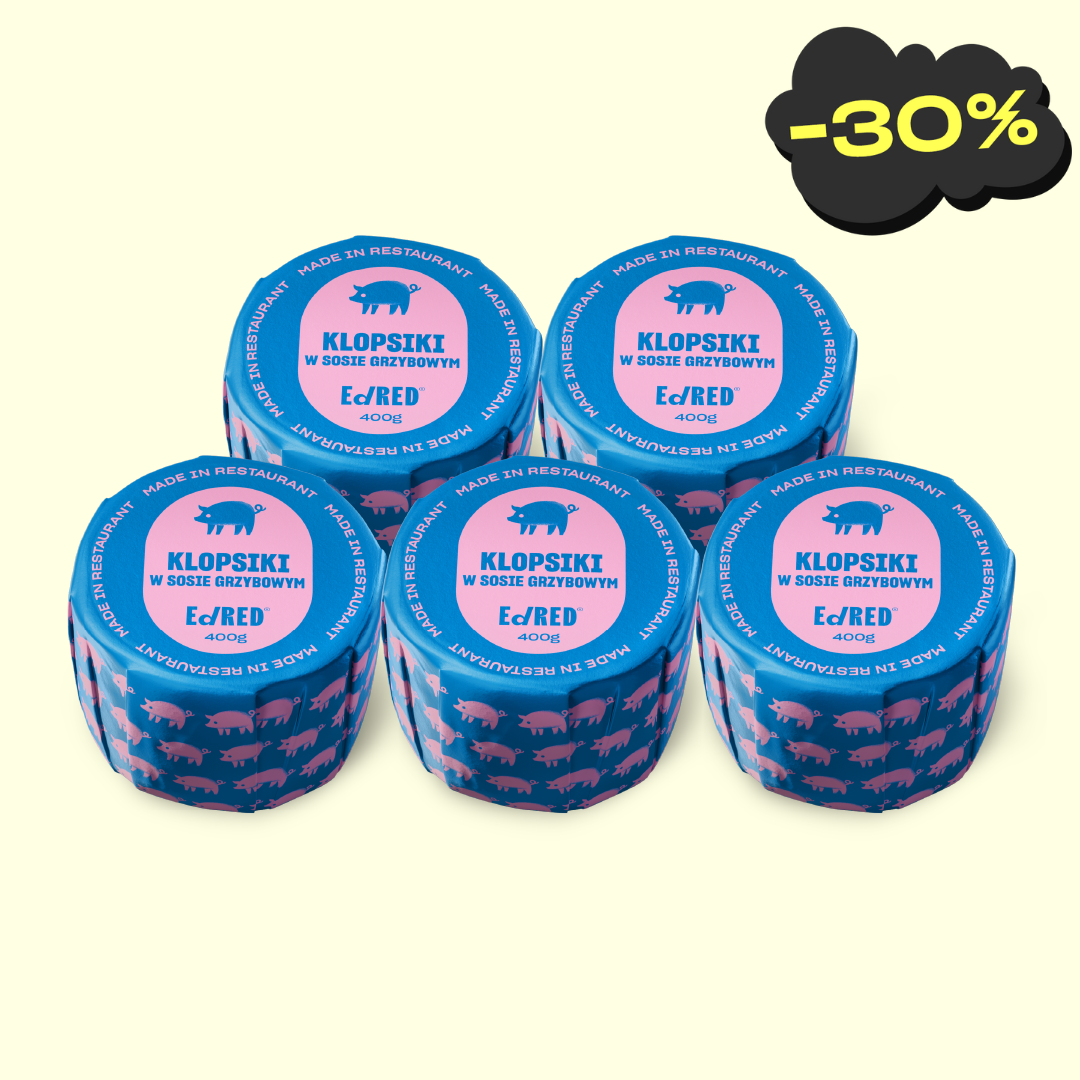 5X KLOPSIKI WIEPRZOWE W SOSIE GRZYBOWYM