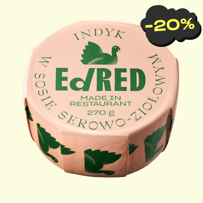 Indyk w sosie serowo-ziołowym