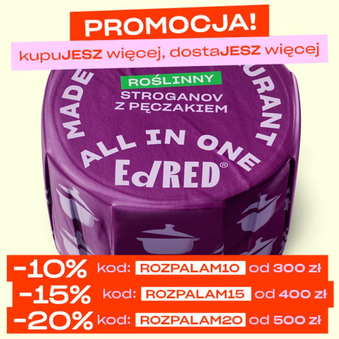 Roślinny Stroganov z kaszą pęczak