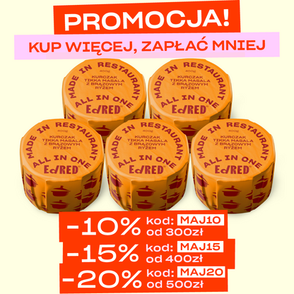 5 X KURCZAK TIKKA MASALA Z BRĄZOWYM RYŻEM