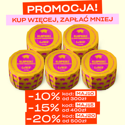 5X KLOPSIKI WIEPRZOWE W SOSIE PIECZENIOWYM
